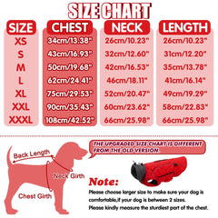 EMUST dog winter jacket harness-zipper design enables easy on/off for walks