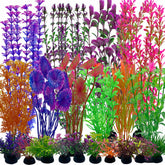 EMYSSA 20-pack aquarium plants collection adds colorful, lifelike decor to your tank
