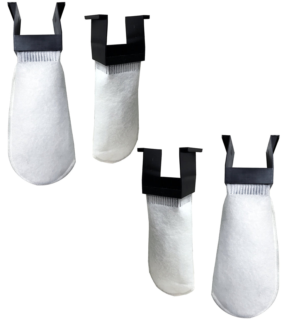 Encompass All filter sock 4-pack shown for durable filtration in an aquarium.