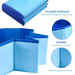 Enenes 24x8 dog pool built-in drain enables easy filling and draining.