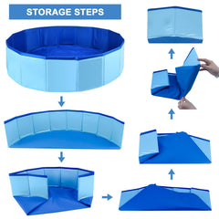 Enenes 24x8 dog pool durable PVC resists punctures during play.