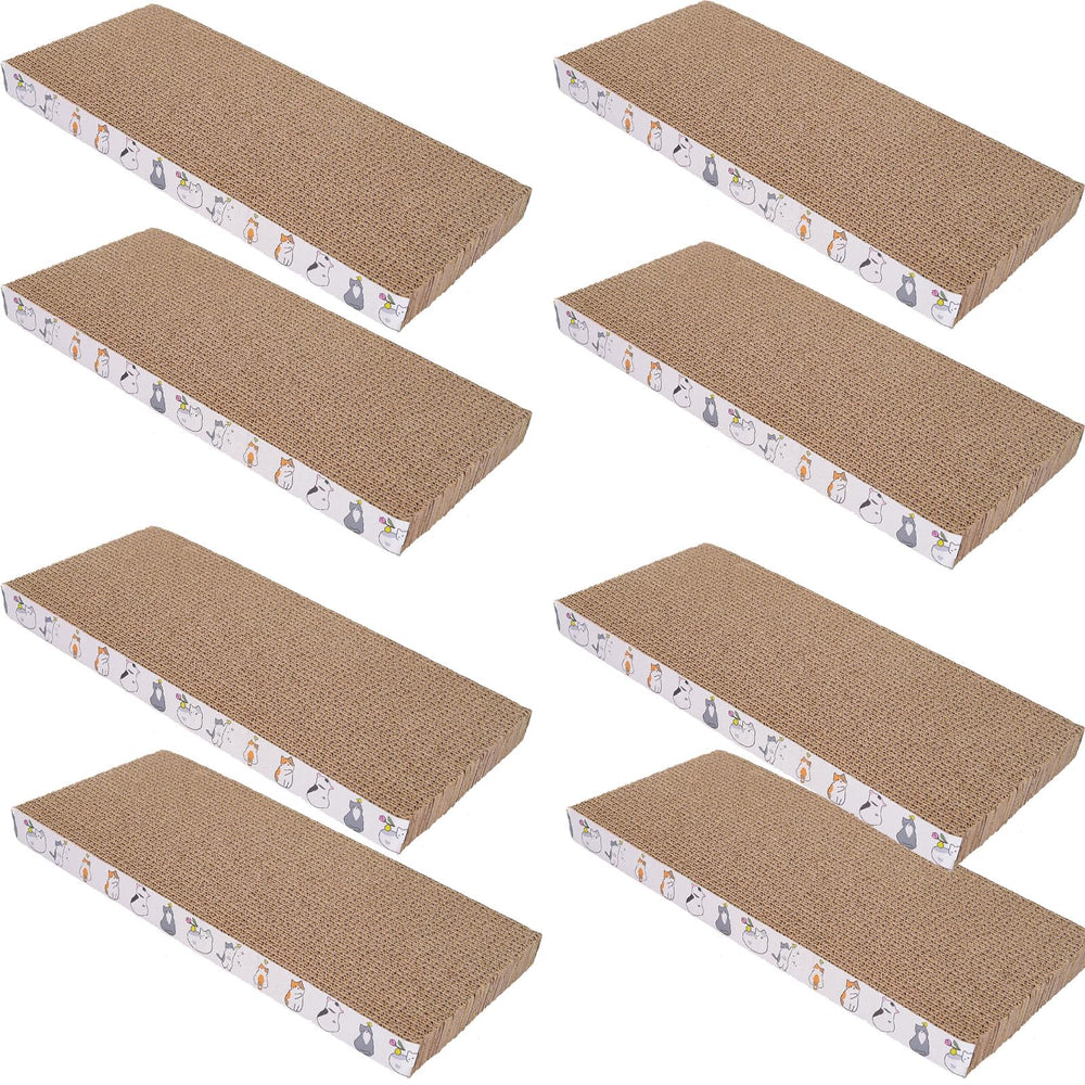 Engelalike 8-pack cat scratch pad front view for claw grinding and furniture protection.