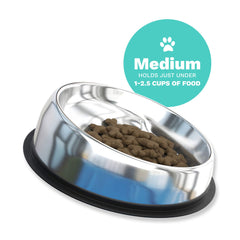 Enhanced Pet Bowl with ridge design helps guide bites and reduce mess during meals