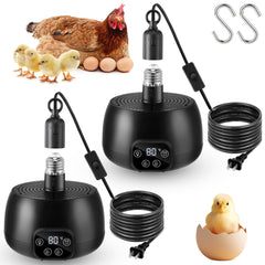 Enhon chicken coop heater front view demonstrates adjustable warmth for small animals.