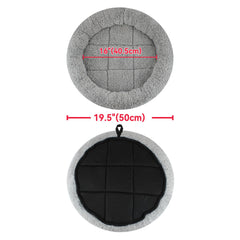 Enjoying plush cat bed mat pillow around raised rim supports secure sleep