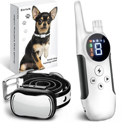 Enrivik extra small dog training collar remote on a small dog for comfortable fit during training
