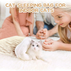 Ensthee bolsa dormir gato amplia para entrada y salida fácil.