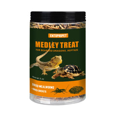 Entopropet medley in bowl for reptiles—protein-rich, ready snack.