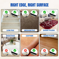 ENUKYCOM dual edge rake deep cleans carpets stairs and sofas for pet hair removal