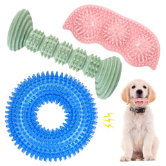 ENZZROA donut squeaker chew toy for engaging teething play and relief.