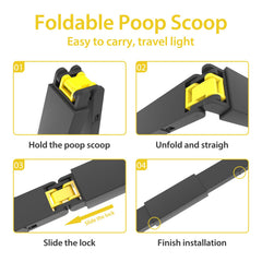 EODELLY 32in pooper scooper foldable design for compact storage