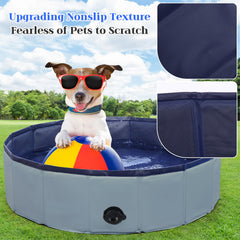 Eooqi foldable dog pool in use with a dog for a refreshing bath.