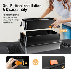 Eosarcu XL side view highlights high-sided design to reduce spills.