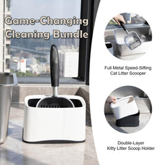 Epargnaro scoop holder stand demonstration showing upright storage and tidiness