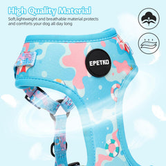 EPETKO quick-release buckles on harness for easy on/off