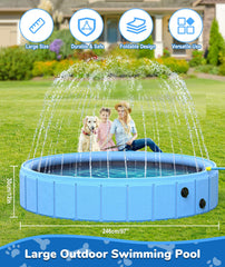 EPN foldable dog pool folded storage shows compact portability