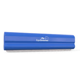 EquiGroomer deshedding brush handle grip shows ergonomic slip-resistant design for comfortable grooming sessions.