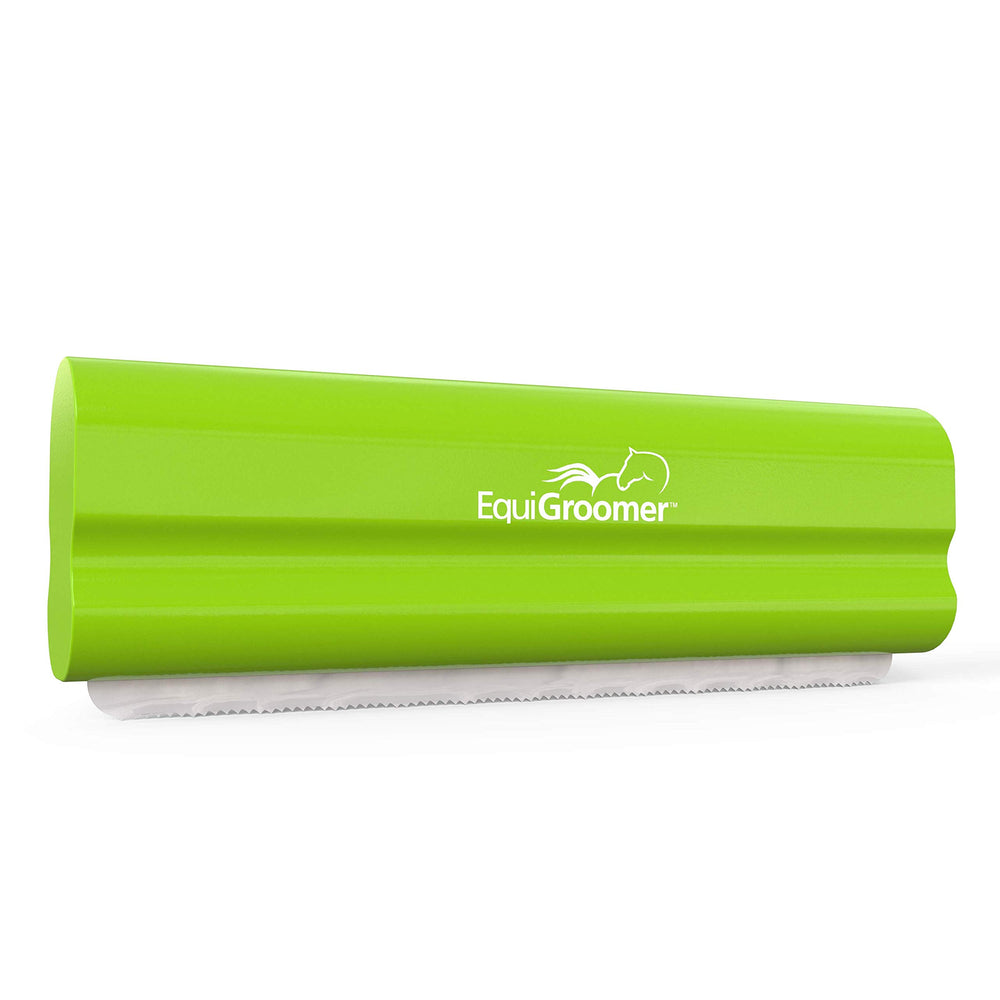 EquiGroomer EasyGroomer deshedding brush full view showing fur removal benefits