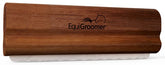 EquiGroomer EasyGroomer deshedding brush for dogs and cats, closeup of loose fur removal.