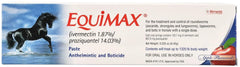 Equimax paste with apple flavor ready for easy-dose deworming.