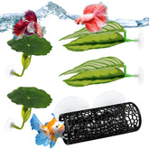 EQUNROY Betta Hammock Leaf offers a resting spot for bettas in a natural-looking setup