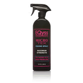 Eqyss Micro-Tek equine spray bottle close-up highlighting soothing itch relief.