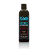 Eqyss Premier Pet Conditioner bottle showing silky, detangled coat for pets