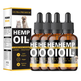 ERERMAB hemp oil for dogs and cats bottle showing calming support for pets