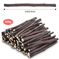 Close-up of ERKOON apple wood texture, natural chew material for safe gnawing