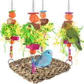 ERKOON conure toys-foraging-wall enhances enrichment and climbing fun for small parrots