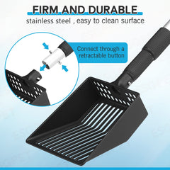 ESGPET Cat Litter Scoop ergonomic design reduces back strain during use.