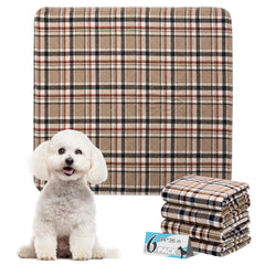 ESGPET Washable Pee Pad plaid pattern provides stylish training surface and floor protection.