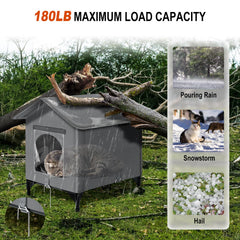 Esnendir foldable cat house demonstrates compact design for easy storage