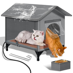 Esnendir heated cat shelter for outdoor winter offers durable shelter and warmth