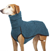 Esobo fleece dog coat with turtleneck for added warmth during chilly walks.