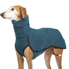 Esobo fleece dog coat with turtleneck for added warmth during chilly walks.