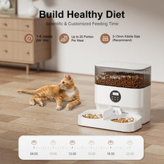 Espelho automatic cat feeder with 2 cat splitter enables simultaneous feeding for two cats.