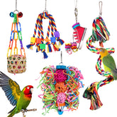 ESRISE bird toys parakeet loofah chewing toy enrichment