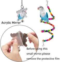 ESRISE parrot toys rotating ladder encourages climbing and physical activity.