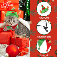 Estivaux PetGear Xmas Elf Costume-pattern demonstrates red-green design for holiday charm.