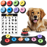 ESYELEC dog buttons with eight colorful panels for easy communication training