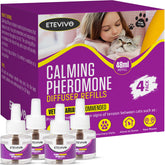 ETEVIVO cat calming diffuser plug-in in living room promotes anxiety relief.