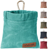 ETIAL dog treat pouch coral green fabric for portable training on outdoor adventures