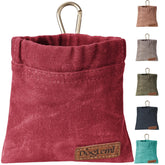 ETIAL dog treat pouch in red using durable Oxford for outdoor training sessions.