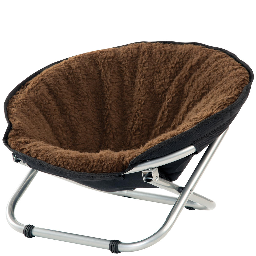 Etna folding pet cozy chair assembled for quick snooze and lounge.