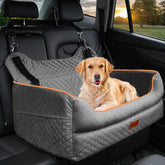 EUHAMS dog car seat back view—raised height for better outside view and calmer rides.