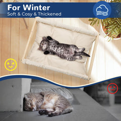 EUIJOIP cat bed 360 view enables easy monitoring of your pet.