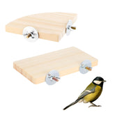 EupHHonycs bird perch rectangle 15x8cm offers a natural wood resting spot for small birds.