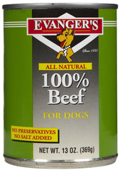 Evanger's Heritage Classic beef dog food can—real beef for tasty, protein-rich meals.