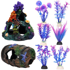 EVELOMO coral-mountain adds a natural cave hiding spot for small fish.